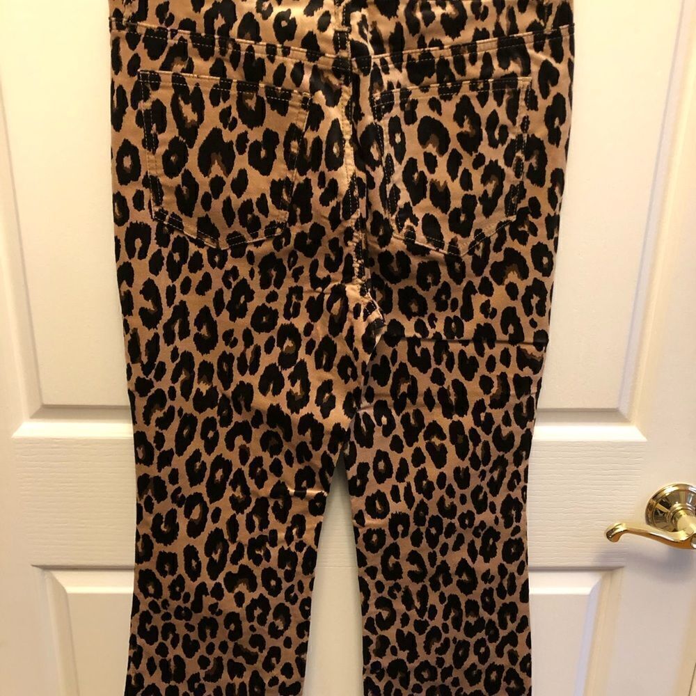 Ann Taylor Animal Print Boot Cut Jeans - Brown and Black - Picture 2 of 7